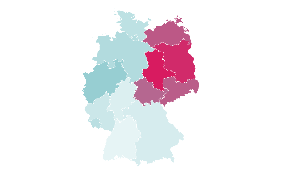 Affinity by region — Health maintenance organization, Germany