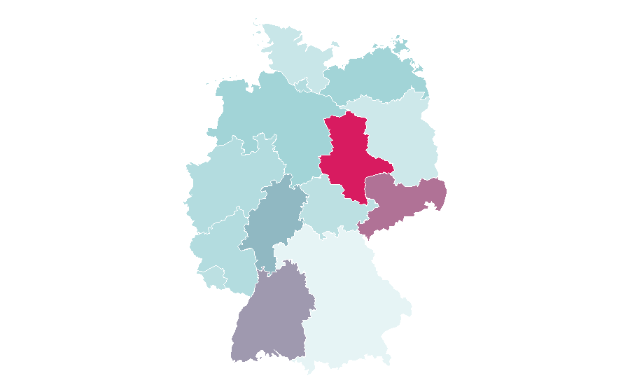Affinity by region — Health promotion, Germany