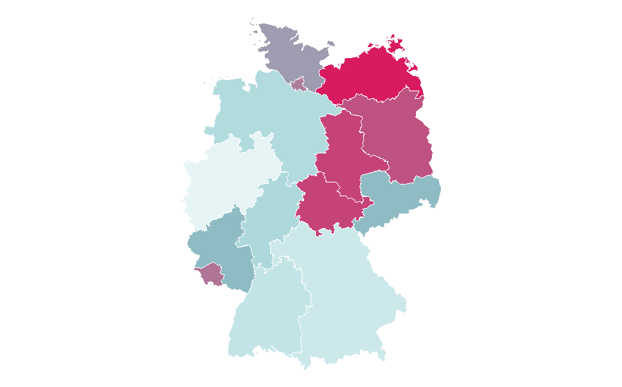 Affinity by region — Heated clothing, Germany