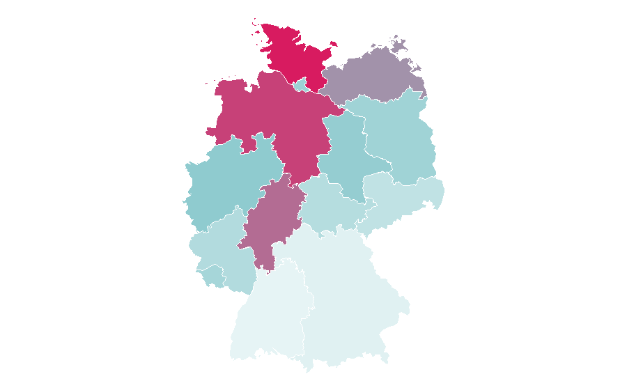 Afinidad por región — Heavy equipment, Alemania