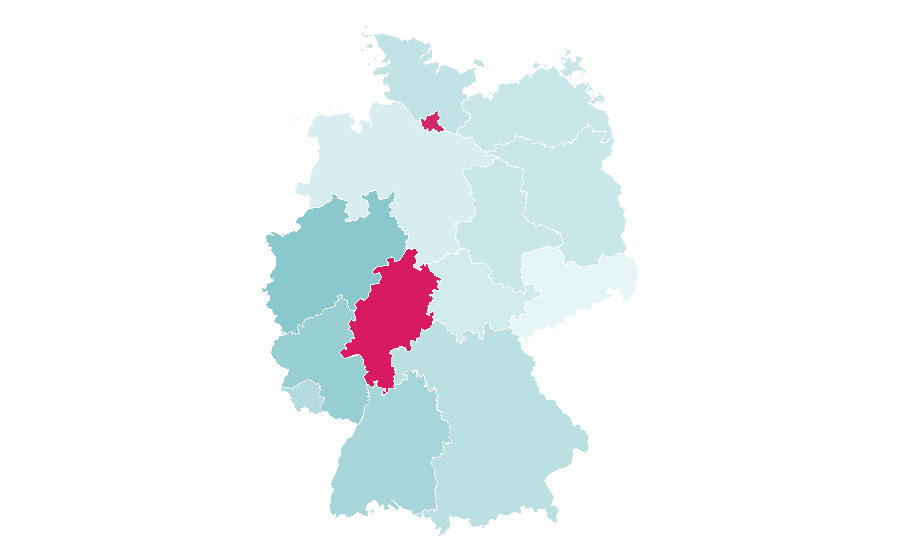 Affinity by region — Heavyweight (MMA), Germany