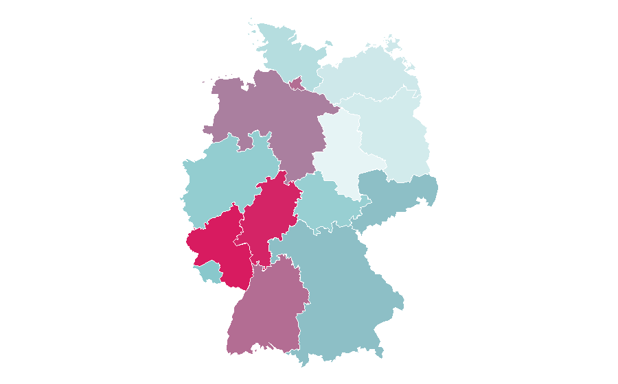 Afinidad por región — Hebrew Bible, Alemania