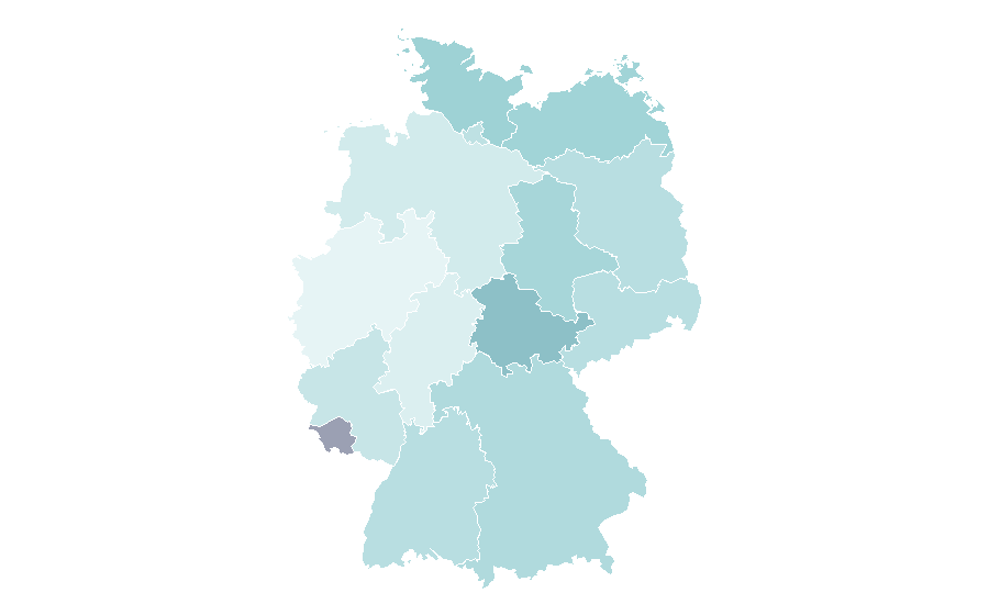 Affinity by region — Herbalism, Germany