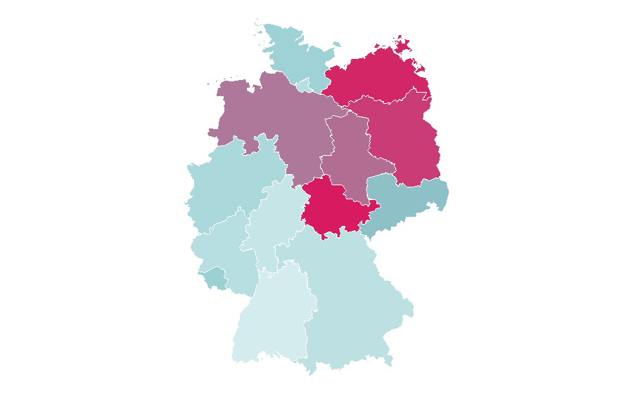 Affinity by region — Herding dog, Germany