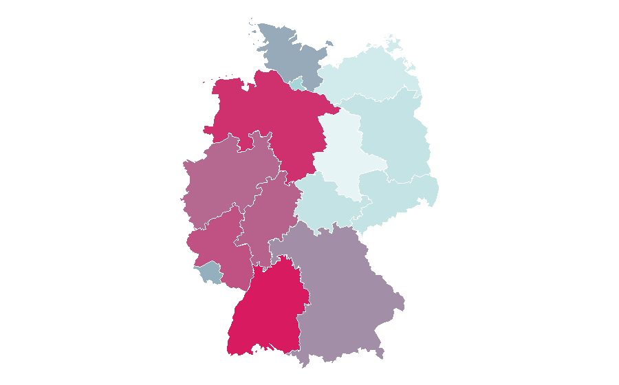 Afinidad por región — Heute (newspaper), Alemania