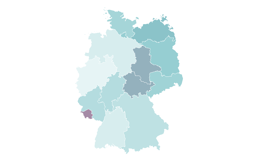 Affinity by region — High-speed rail, Germany