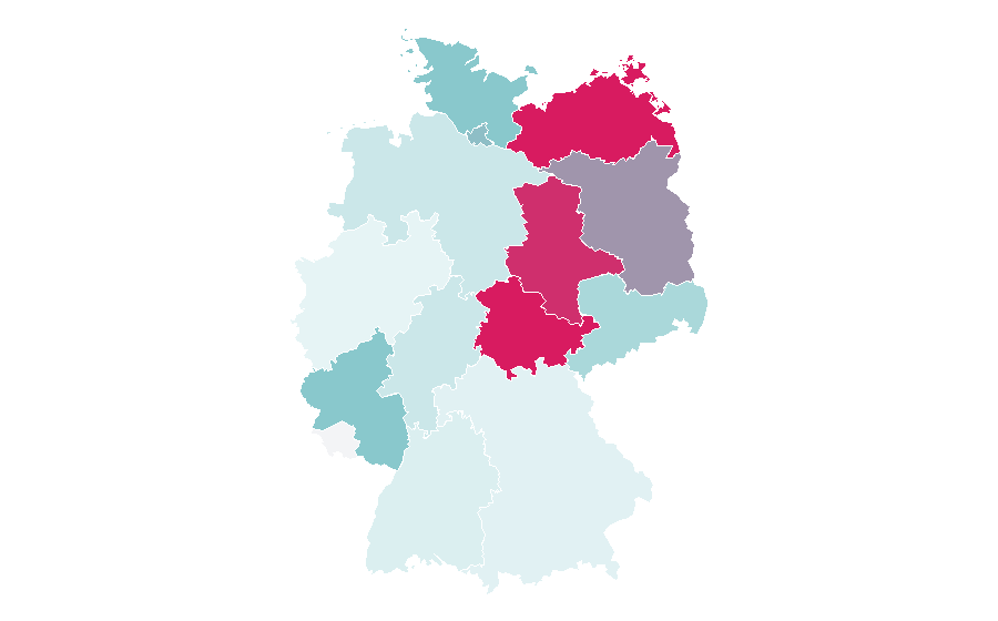 Affinity by region — Higher consciousness, Germany