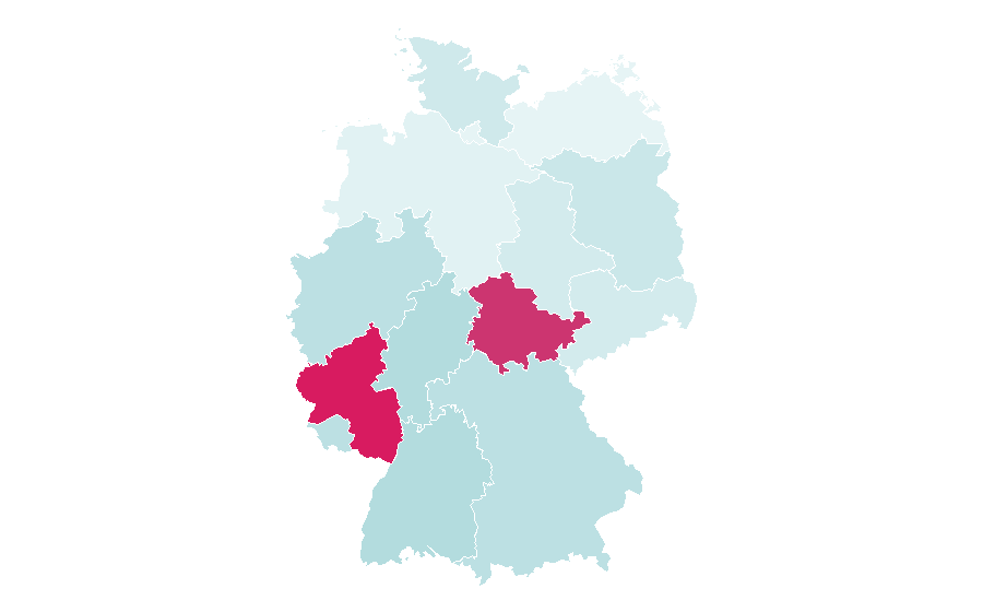 Affinité par région — Hiking trails, Allemagne