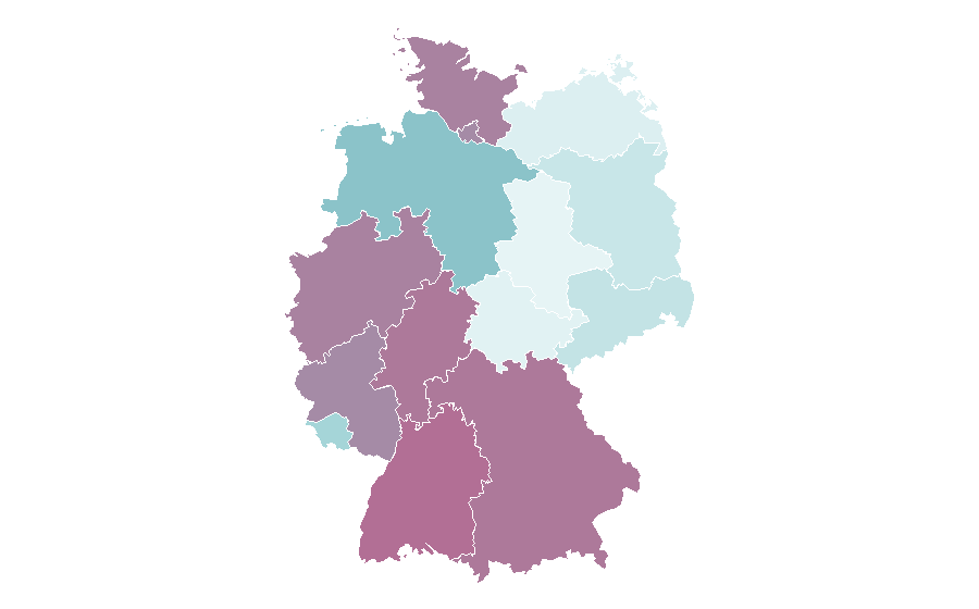 Affinity by region — Hillary Clinton, Germany