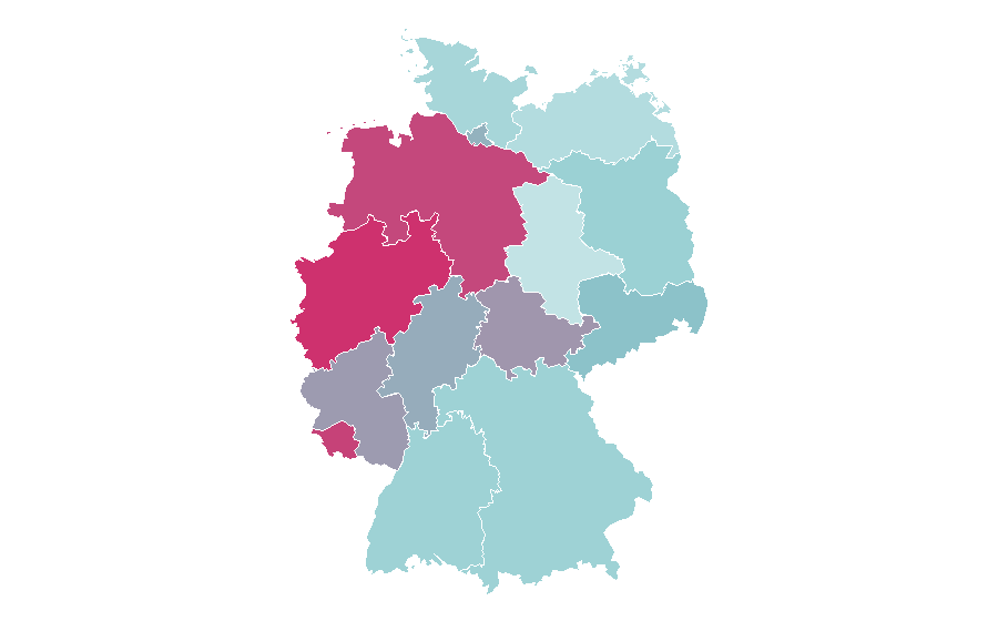 Affinity by region — Hinduism, Germany