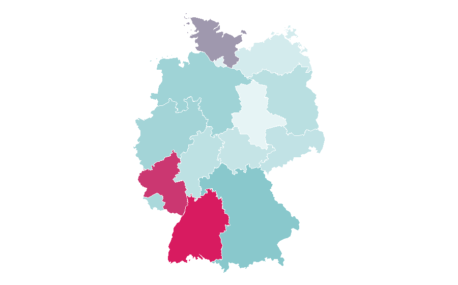 Affinité par région — Hip-hop dance, Allemagne