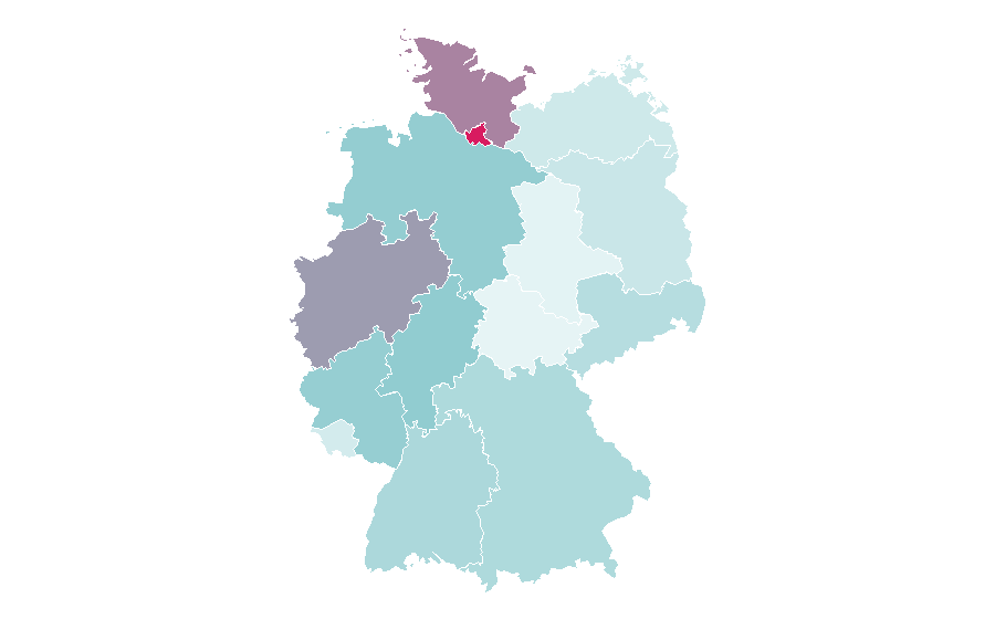 Affinity by region — Hockey (band), Germany