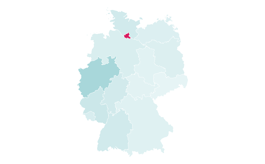 Affinity by region — Hockey-Bundesliga, Germany