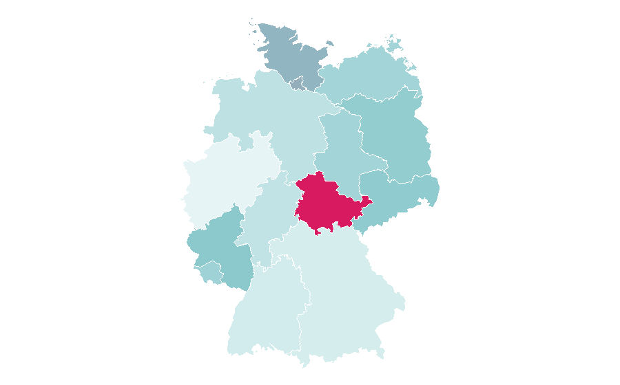 Affinity by region — Homeschooling in the United States, Germany