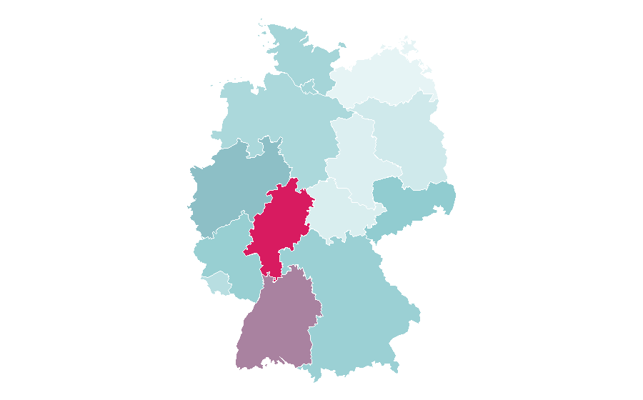 Affinité par région — HTML, Allemagne
