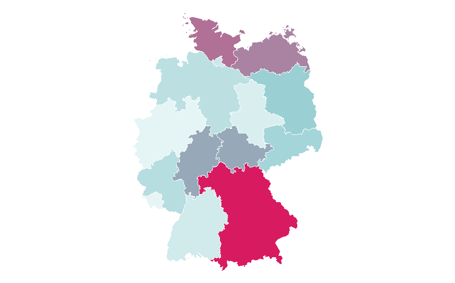 Afinidad por región — Hugendubel, Alemania