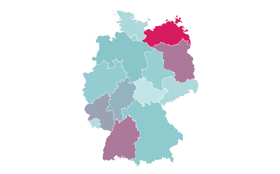 Affinity by region — Humane society, Germany