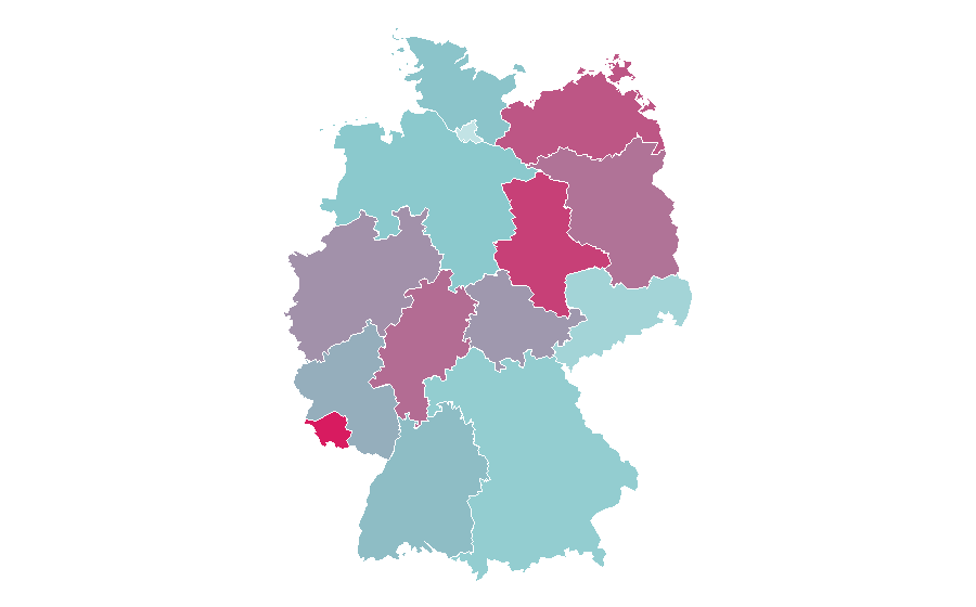 Affinité par région — Hyundai Tucson, Allemagne
