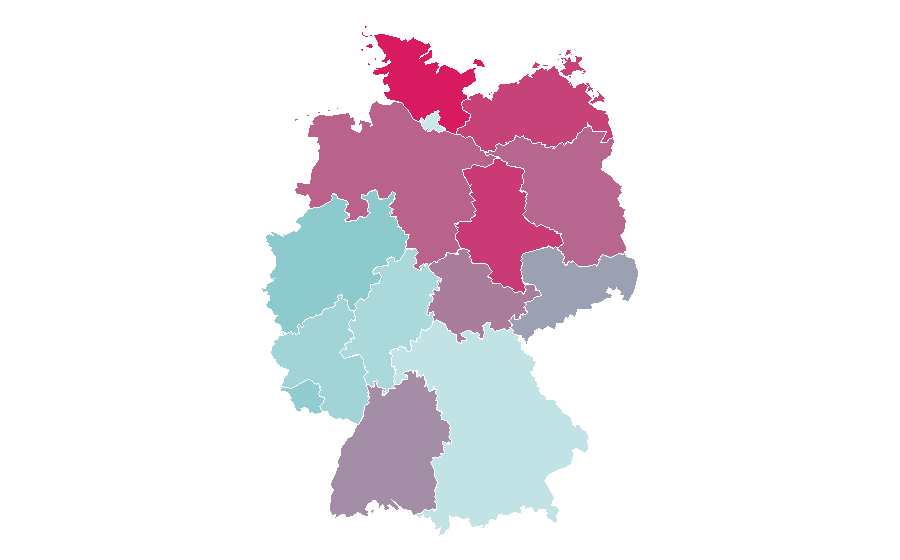 Affinity by region — IHF World Women's Handball Championship, Germany