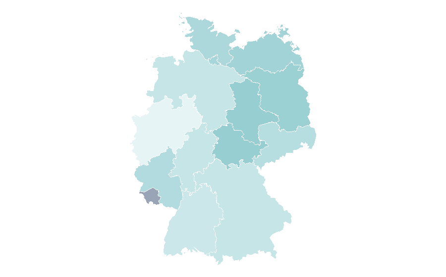 Affinity by region — Indoor climbing, Germany