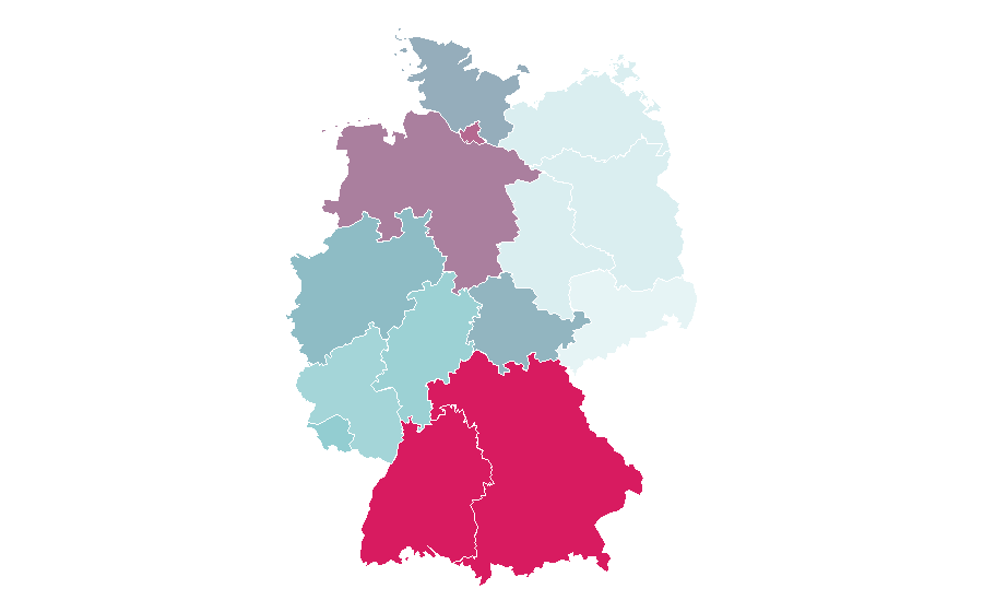 Affinity by region — Indoor cycling, Germany