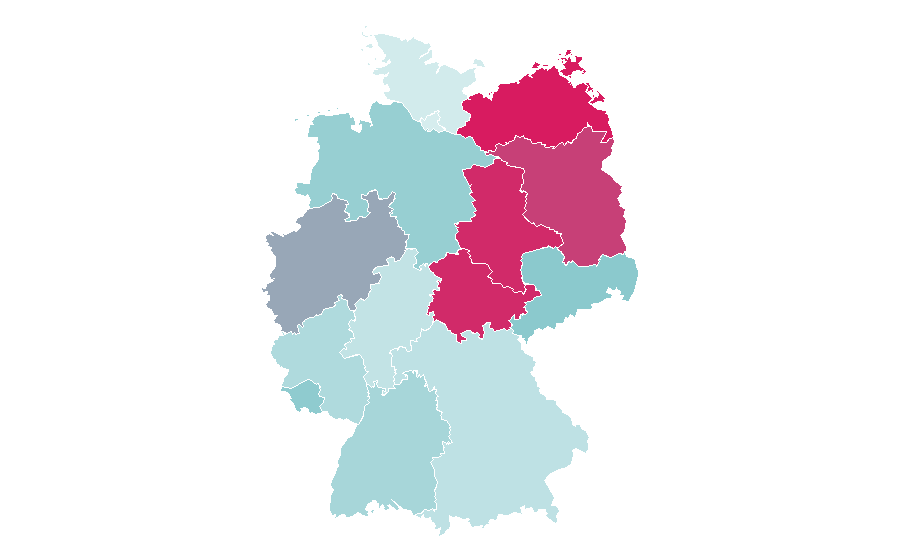 Affinity by region — Indoor soccer, Germany