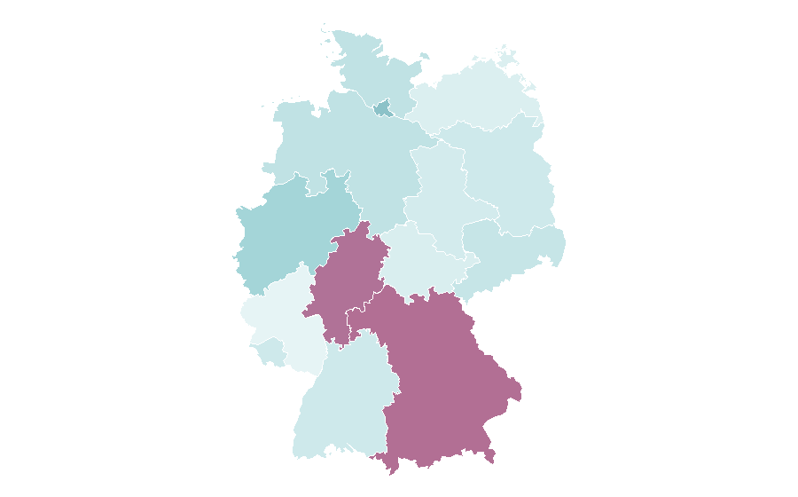 Affinité par région — Industrial music, Allemagne