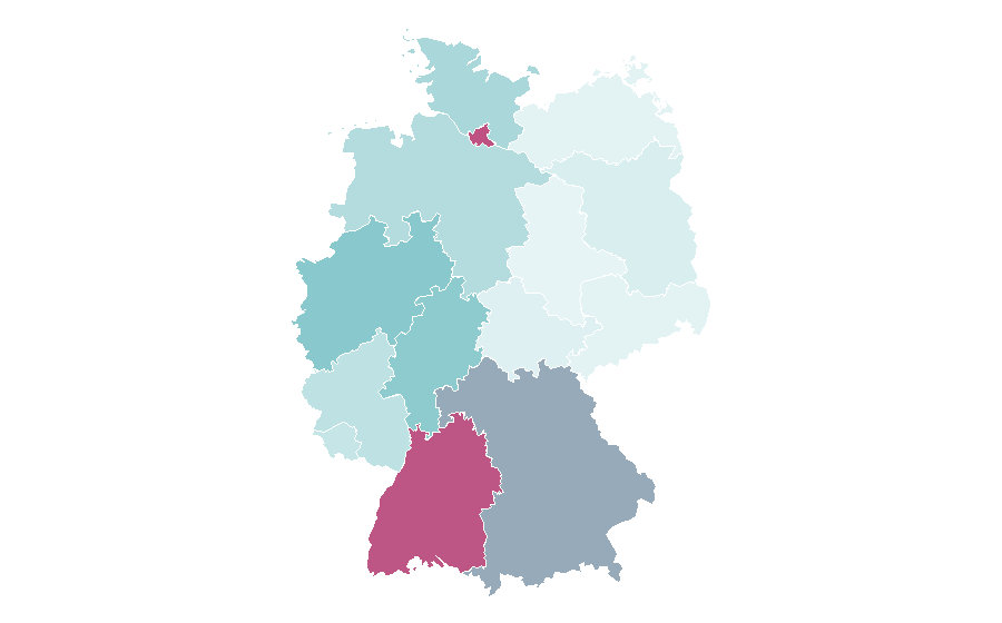 Affinität nach Region — Influencer marketing, Deutschland
