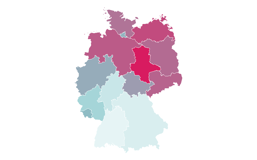 Affinité par région — Ingrid van Bergen, Allemagne