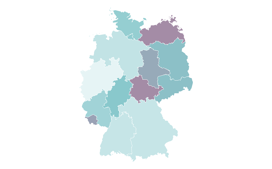 Affinité par région — Installation art, Allemagne