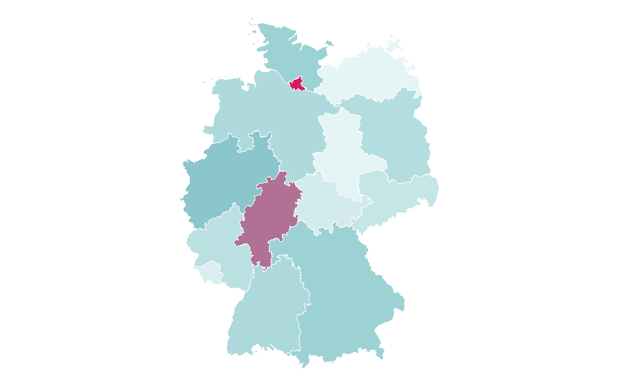 Affinity by region — Instituto Costarricense de Electricidad, Germany