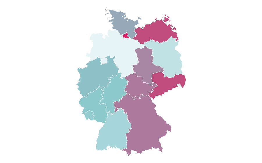 Affinity by region — Integumentary system, Germany