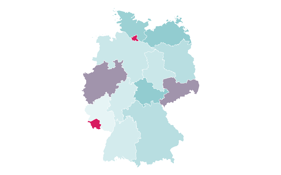 Affinity by region — Intensive care medicine, Germany
