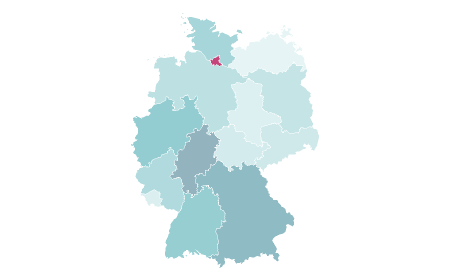 Affinité par région — Interior designs, Allemagne