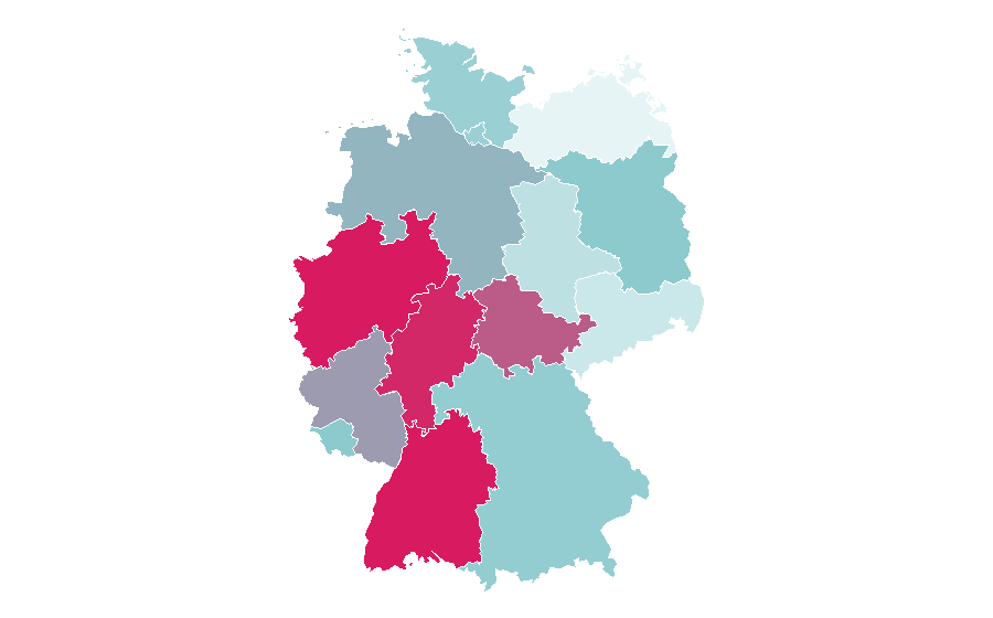 Affinity by region — International English Language Testing System, Germany
