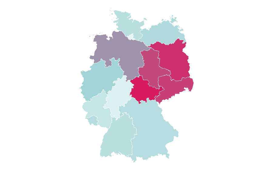 Affinité par région — Internet radio, Allemagne