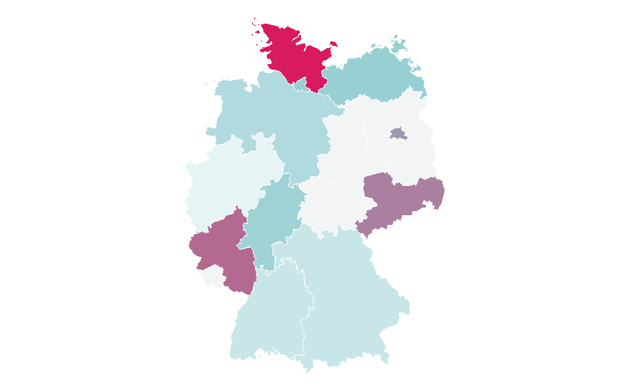 Affinity by region — Interpersonal attraction, Germany
