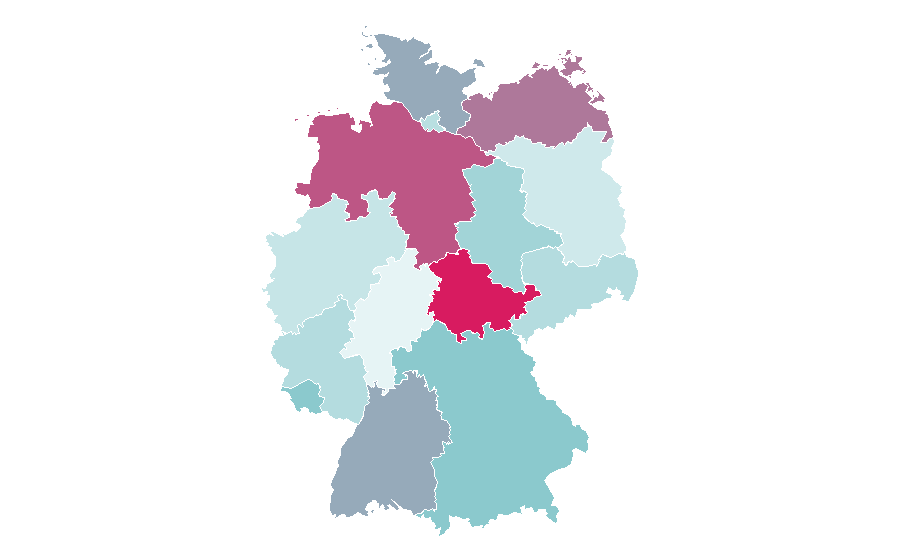 Affinity by region — Investigative journalism, Germany