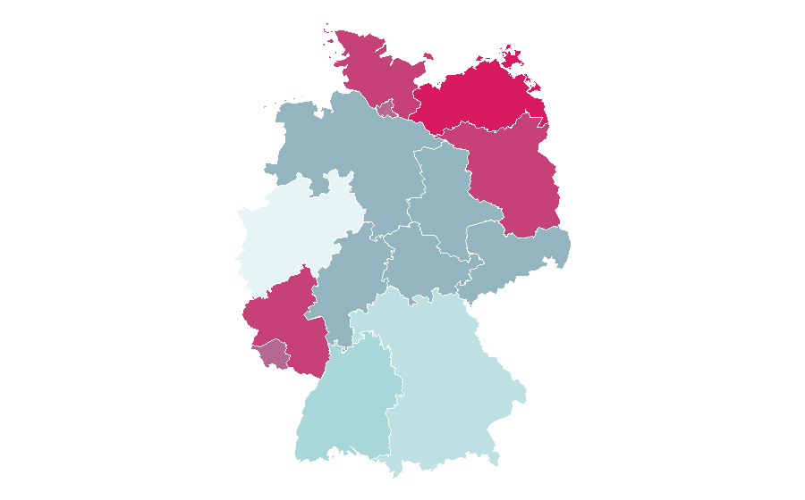 Affinity by region — Ion Television, Germany