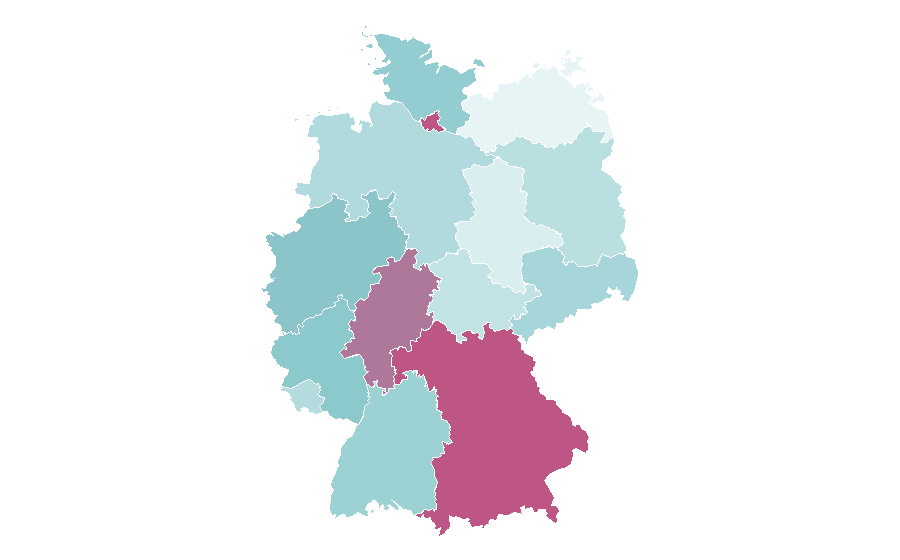Affinity by region — Ira!, Germany