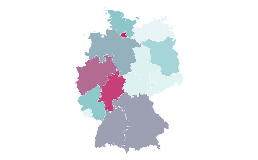 Affinity by region — Ironman Triathlon, Germany