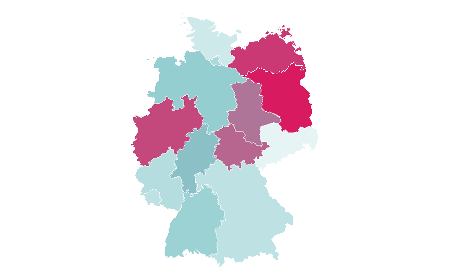 Affinity by region — Isaac Newton, Germany