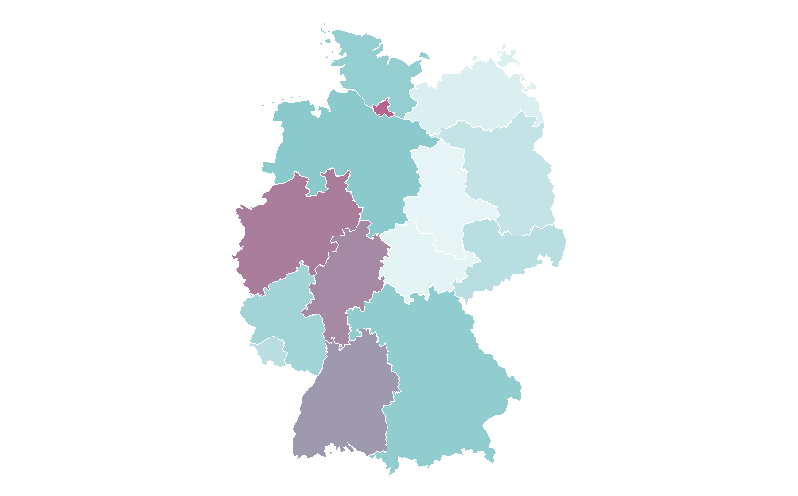 Affinité par région — Israel, Allemagne