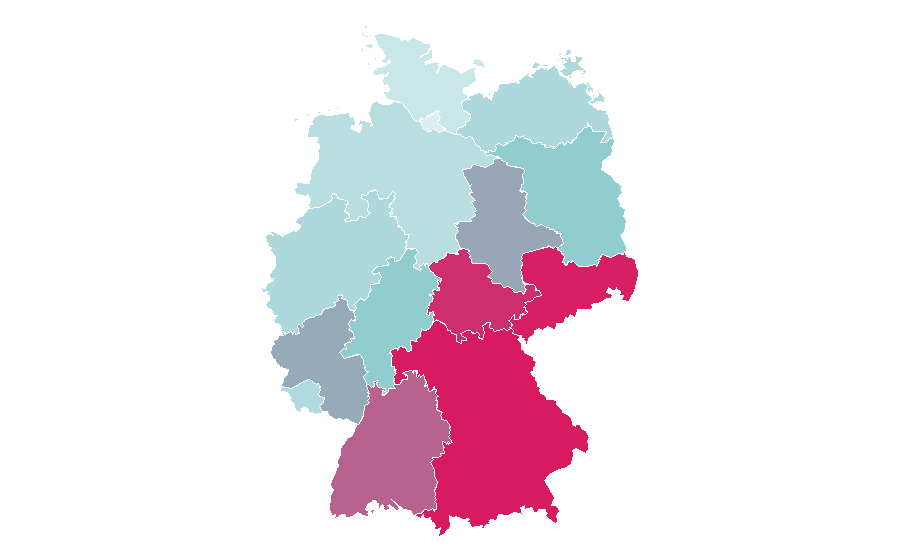 Affinity by region — Istria, Germany