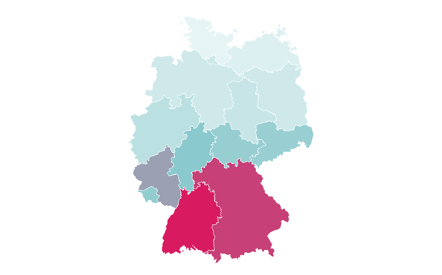 Affinity by region — Italian Riviera, Germany