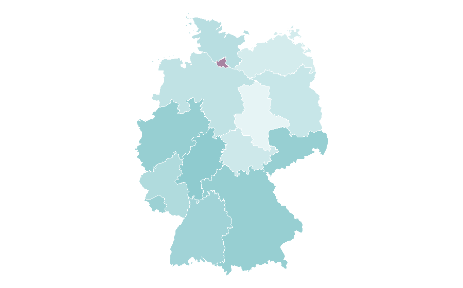 Affinity by region — Jackson Pollock, Germany