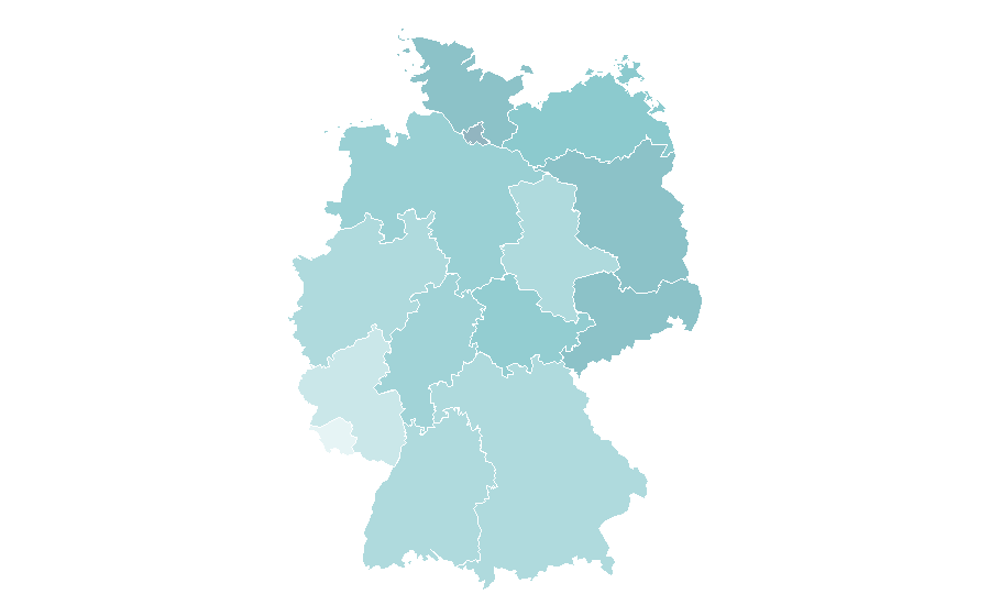Affinity by region — Jane Austen, Germany