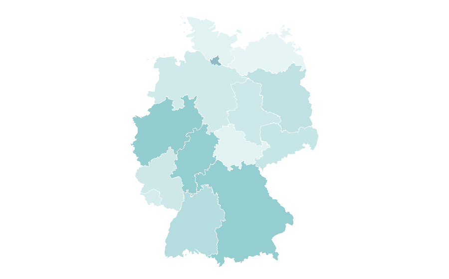Affinité par région — Japanese language, Allemagne
