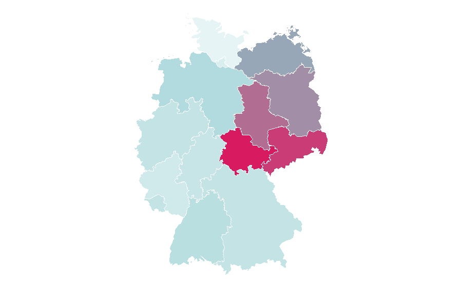 Affinity by region — Jasmin (Paris Métro), Germany