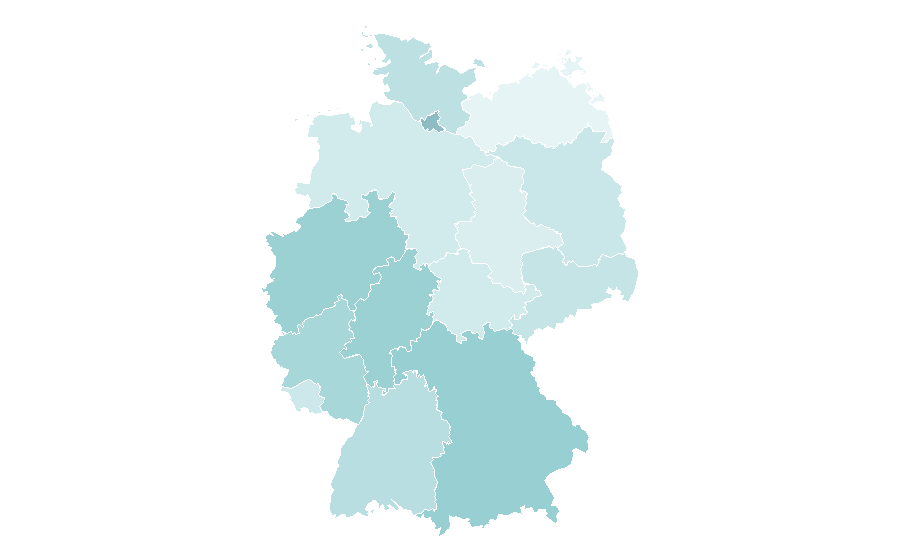 Affinity by region — Javier Bardem, Germany